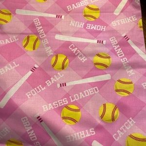 Softball, cotton face mask